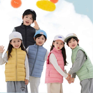 {Quảng chau}  ÁO KHOÁC PHAO GILE LÔNG VŨ SIÊU NHẸ CHO BÉ TRAI, BÉ GÁI loại 1- LINHS shop