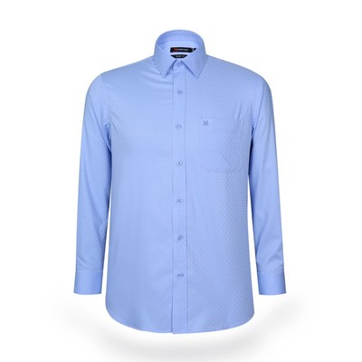 Áo sơ mi nam tay dài KHATOCO form Tailor Fit họa tiết mã A1MD498T1-CNMK516-2605-D