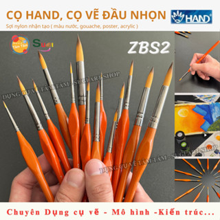 Cọ Hand Thân Cam ZBS2 , Cọ Vẽ Màu Poster , màu Nước , Màu Gouache , Màu vẽ Acrylic [ Tâm Tâm ]
