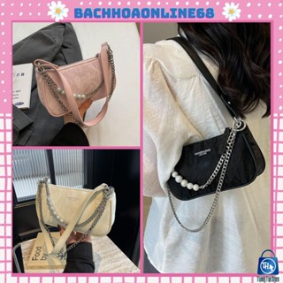 Túi kẹp nách nữ túi đeo vai thời trang giá rẻ phối dây xích ngọc phong cách Hàn quốc siêu cá tính Bachhoaonline68 933