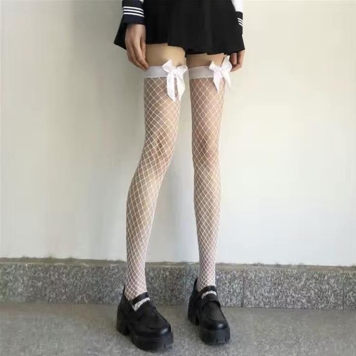 Tất đùi lưới trơn phối đồ sexy tổng hợp mẫu vớ ren JK và lolita siêu HOT | BigBuy360 - bigbuy360.vn