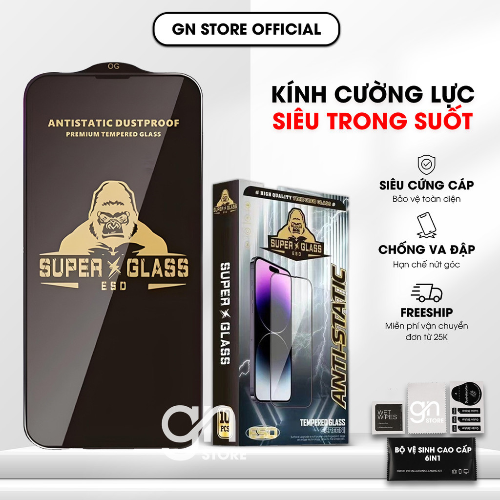 Kính cường lực Oppo A96 4G / A96 5G full màn, bảo vệ màn hình - GN STORE