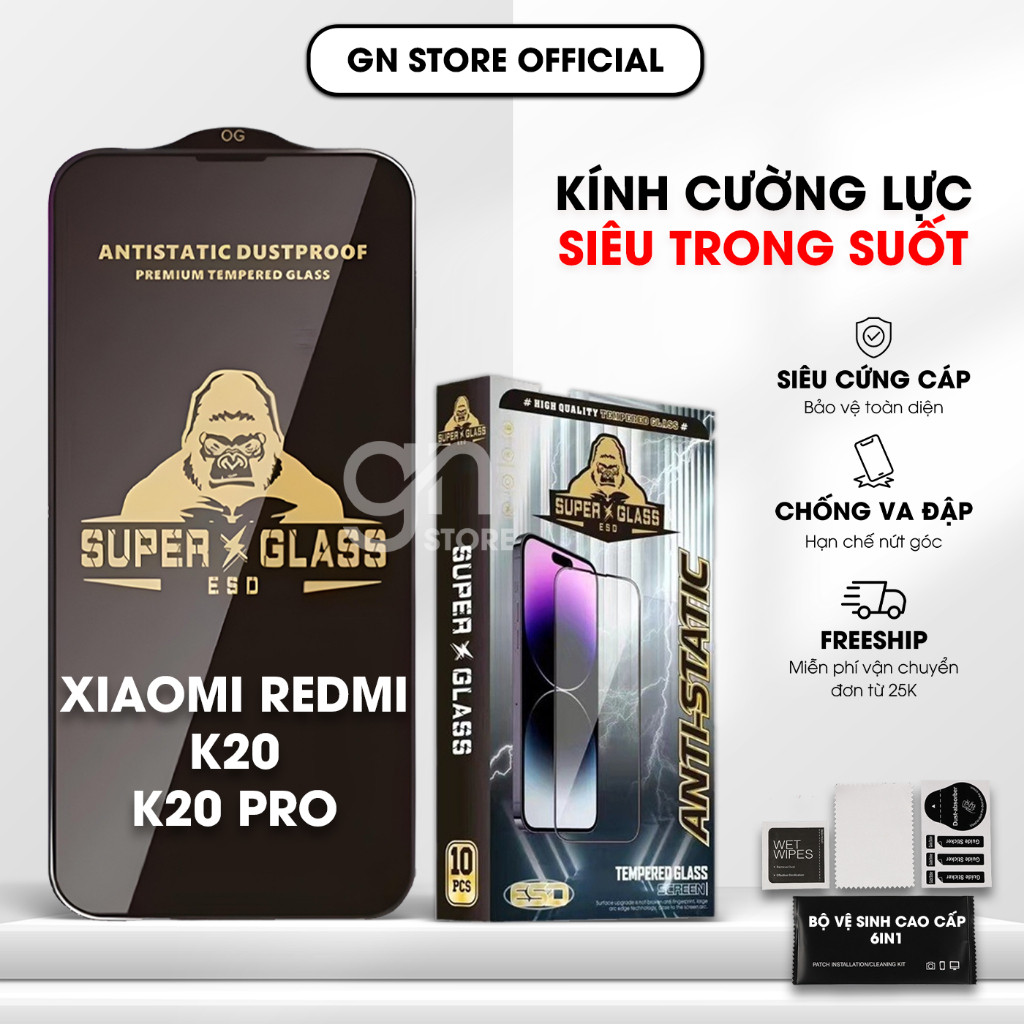 Kính cường lực Xiaomi Redmi K20 / K20 Pro full màn, bảo vệ màn hình - GN STORE