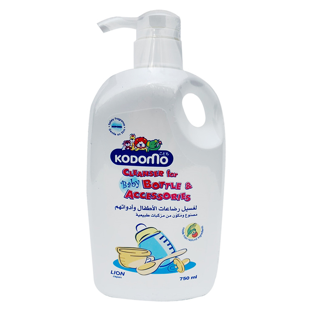 Nước rửa bình sữa cho bé và rau quả Kodomo 750ml - Chai