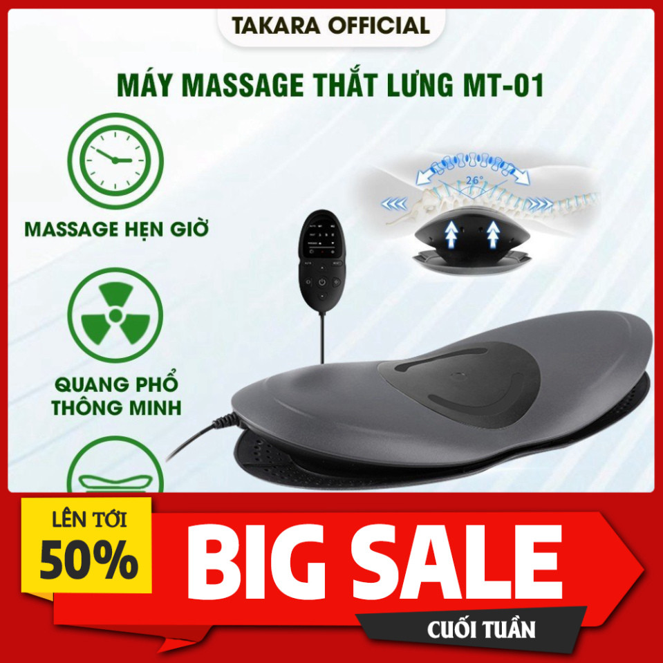 ib bao ship, lắp - Máy Massage Lưng TAKARA MT-01, Đệm Mát Xa Lưng Có Nhiệt Hồng Ngoại, Massage Giảm Đau Lưng, Hông, Eo,