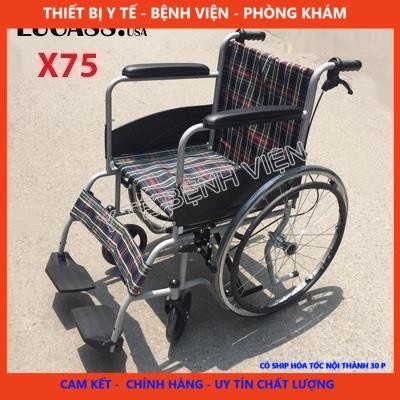(Hỏa tốc) Giao nhanh 30 phút - Xe lăn X75 Lucass