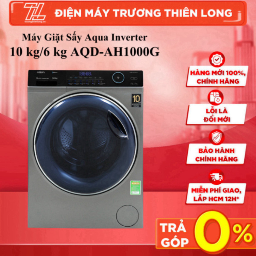 AQD-AH1000G(PS) - Máy Giặt Sấy Aqua Inverter 10 kg AQD-AH1000G(PS) - BẢO HÀNH CHÍNH HÃNG 2 NĂM TẬN NƠI