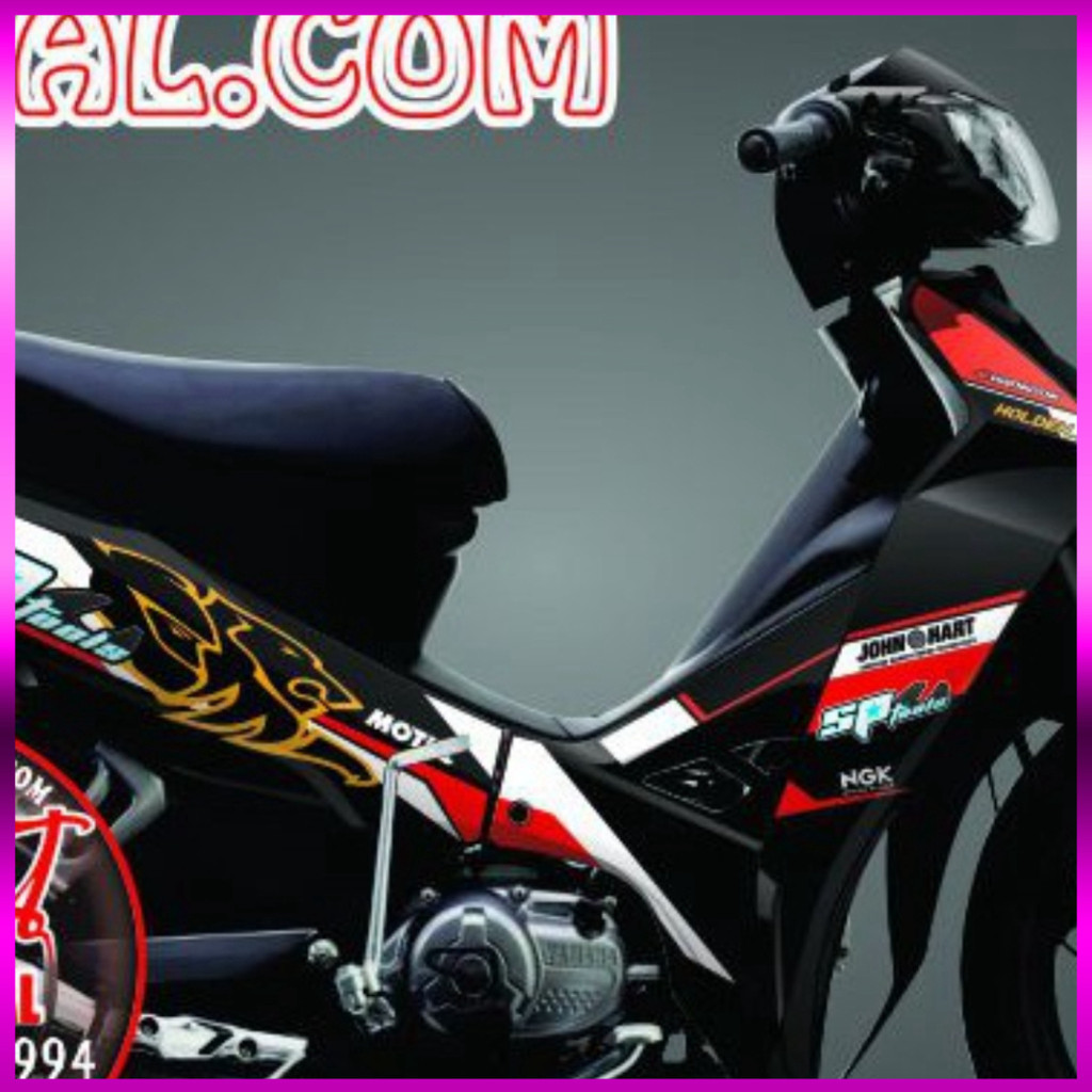 Tem Dán tem xe sirius đỏ đen Logo