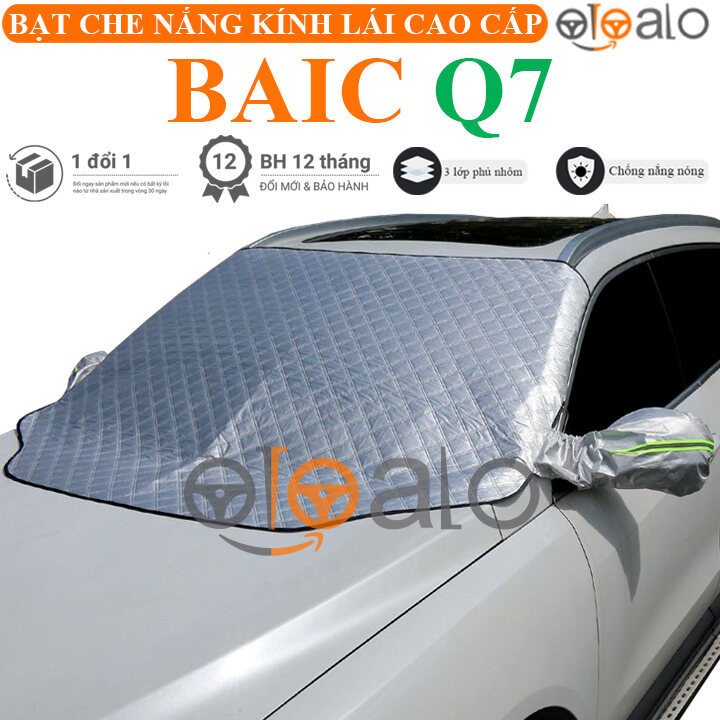 Che nắng kính lái gương chiếu hậu xe ô tô BAIC Q7 vải dù cao cấp - OTOALO