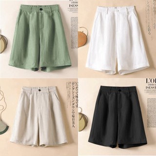 Quần đùi nữ khóa kéo, quần short nữ cạp thun sau chất đũi Thái mềm mát QS08