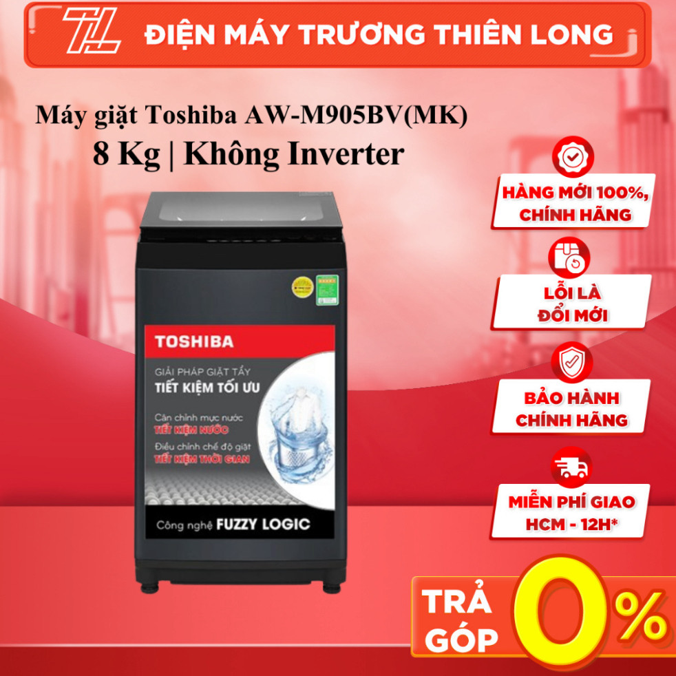 sản phẩm Chính Hãng AW-M905BV(MK) - Máy Giặt Toshiba 8 kg AW-M905BV(MK) - Bảo Hành Chính Hãng - GIAO TOÀN QUỐC
