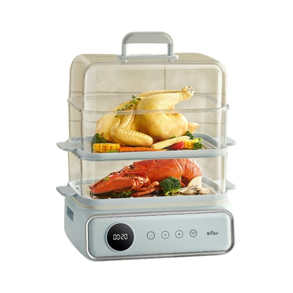 Nồi Hấp Điện Bear 3 tầng Kèm Hấp Đa Năng Cảm Ứng Hấp Lẩu Hầm Healthy Tiết Kiệm Điện DZG-P20W7