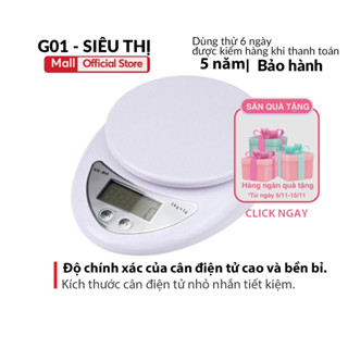 Cân tiểu ly mini cao cấp định lượng 1g 5kg nhà bếp làm bánh độ chính xác cao tặng kèm pin