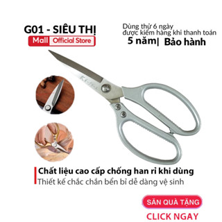 Kéo làm bếp cắt gà vịt đa năng tiện dụng siêu bền thép không rỉ siêu sắc đạt tiêu chuẩn Nhật Bản
