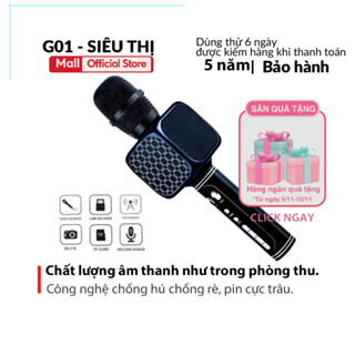 Micro hát bluetooth karaoke không dây kèm loa G01 YS 69 cao cấp, thu âm cực tốt