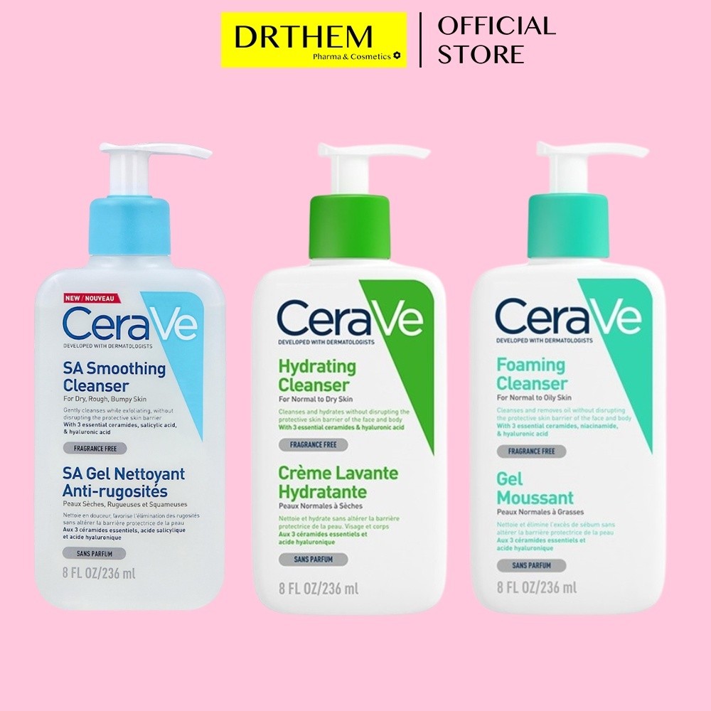 [Có Tem Cty] Sữa Rửa Mặt Cerave Bản Pháp 236 ML - 473ML