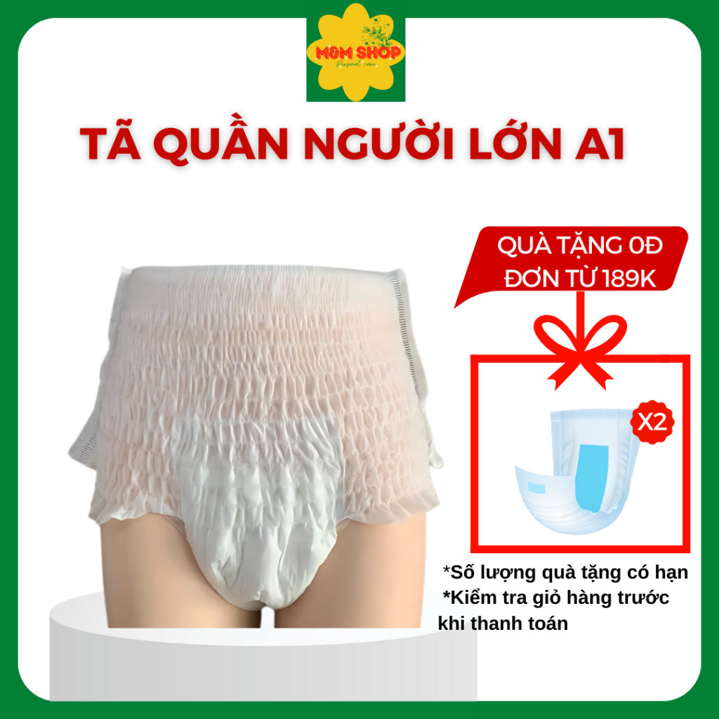 Combo 100 miếng Tã quần người lớn A1 size M/L/XL siêu thấm hút, tiết kiệm, chống tràn