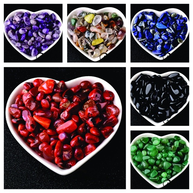 100gr vụn đá nhiều màu đã được mài bóng, dùng thanh tẩy Tarot, trang trí nhà cửa, đá rải bể cá, rải 