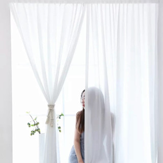 Rèm Voan Trắng Dán Tường, Rèm Voan Decor tô điểm Cho khung cửa sổ Phòng Ngủ, Phòng Khách - thanhminhcurtain