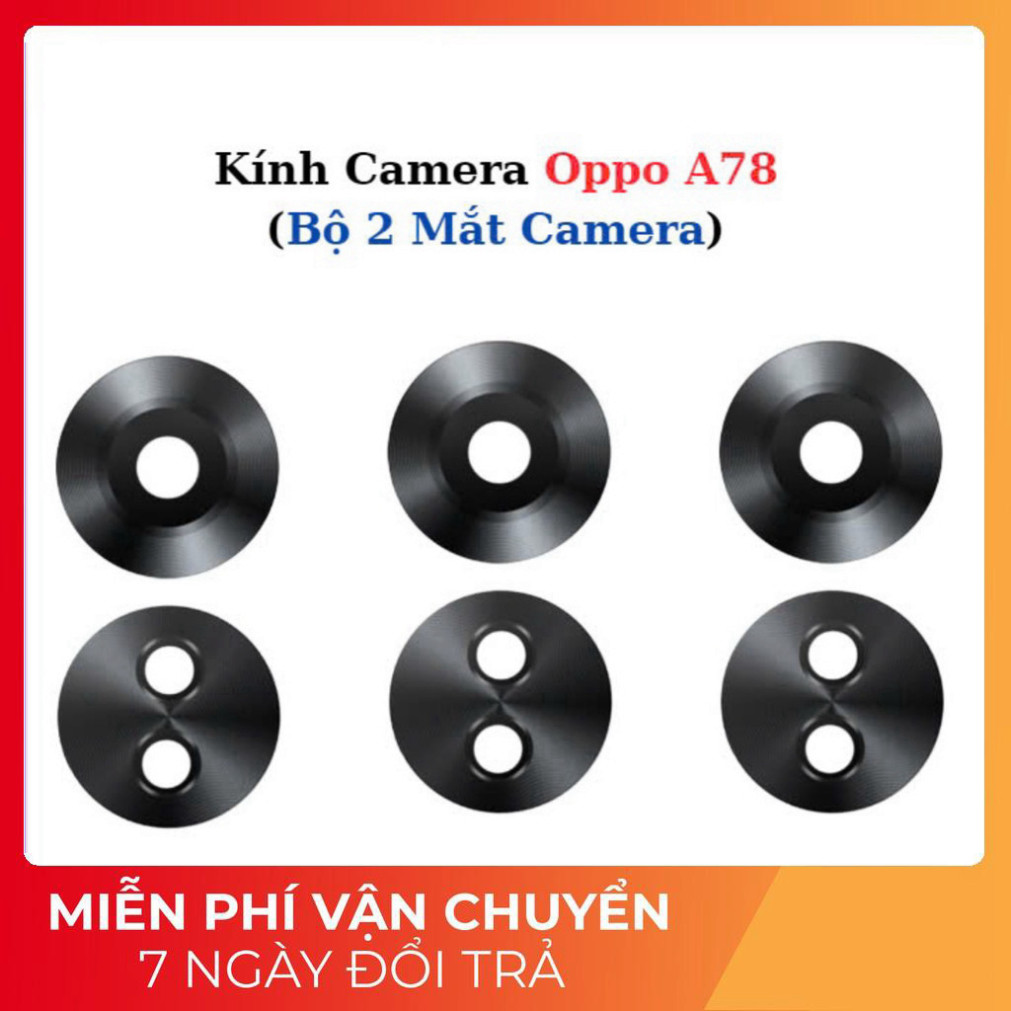Kính Camera Oppo A78,Bộ 2 Mắt Camera