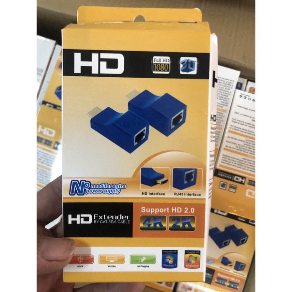 Bộ khuếch đại HDMI qua RJ45 ( cáp mạng ) kéo dài 30m ( HDMI to lan )
