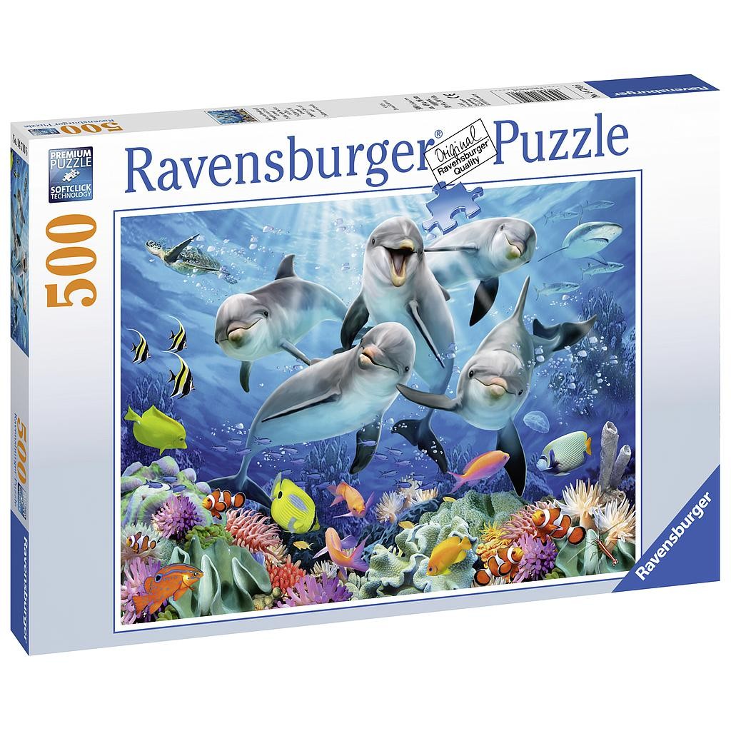 Tranh ghép Ravensburger Dolphins 500 miếng Jigsaw Puzzle