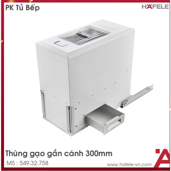 Thùng gạo HAFELE KT300 gắn cánh 549.32.758 sang trọng, dễ sử dụng