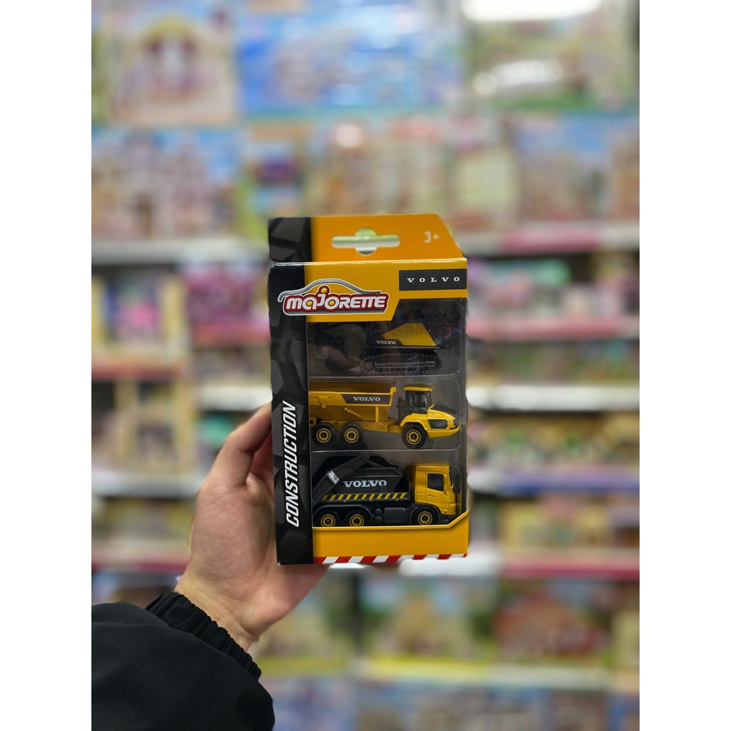 Đồ Chơi 212057284 Bộ 3 Xe Mô Hình Xây Dựng MAJORETTE Volvo 3 Pieces Set