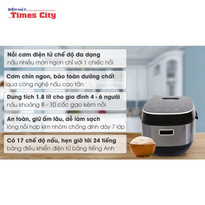 Nồi cơm cao tần Sharp 1.8 lít KS-IH191V-BK chính hãng 100% chính hãng 100%