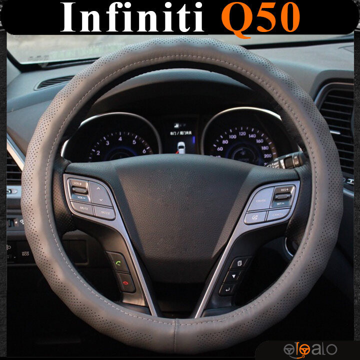 Bọc vô lăng volang da PU xoắn Infiniti Q50 cao cấp - OTOALO