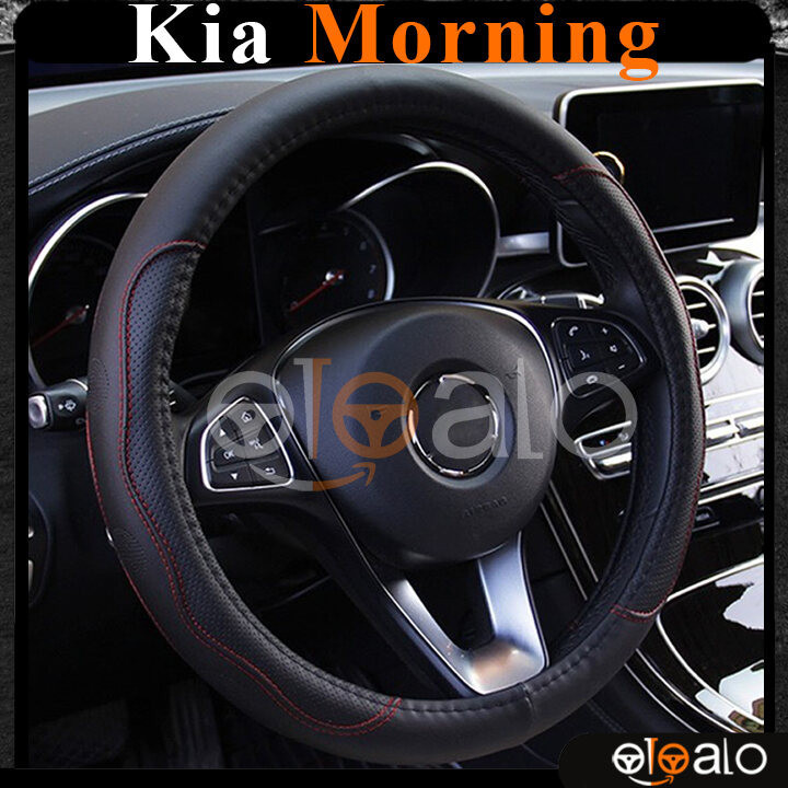 Bọc ốp vô lăng Kia Morning da PU cao cấp