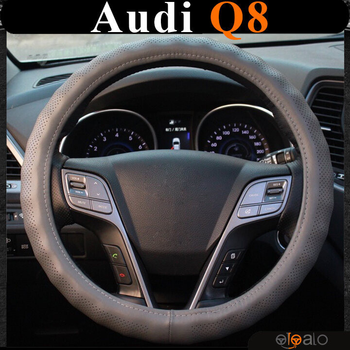 Bọc vô lăng volang dành cho xe Audi Q8 da PU cao cấp - OTOALO