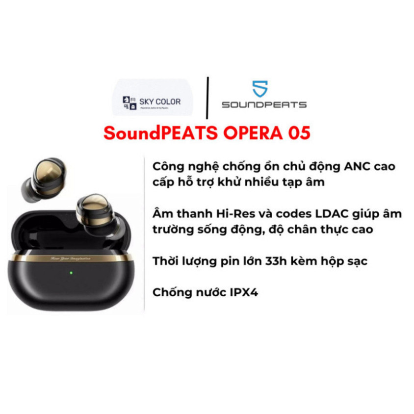 (TL) Tai nghe True Wireless SoundPEATS Opera 05 sale xả lỗ flash sale xả sập sàn