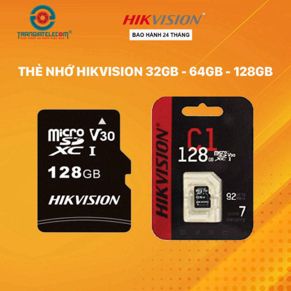 SIÊU SALE Thẻ nhớ Micro SD Hikvision 32GB 64GB 128GB Class 10 tốc độ 92MB/s - TRANGIATELECOM sale xả lỗ flash sale xả sậ