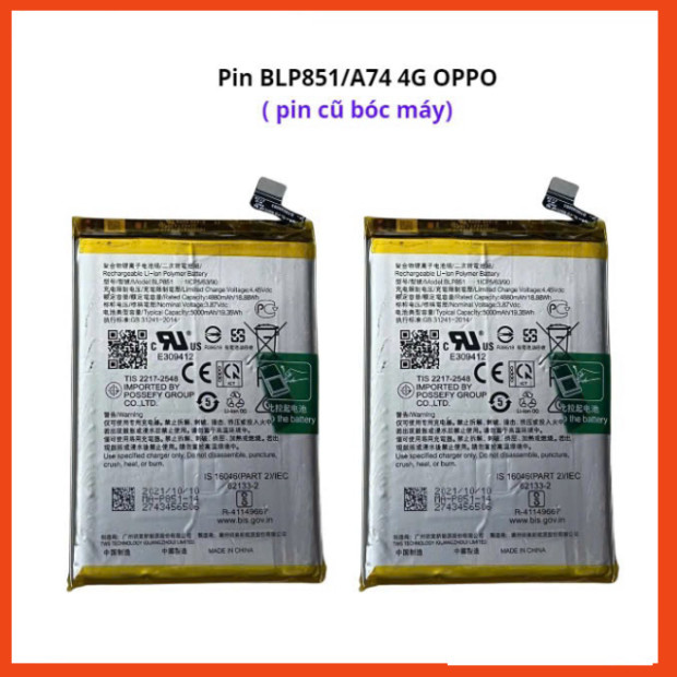 Pin blp851/a74 4g  pin bóc máy zin ,TGS