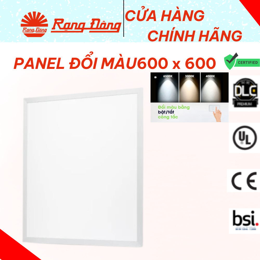 Đèn LED Panel đổi màu 600x600/50W rạng đông