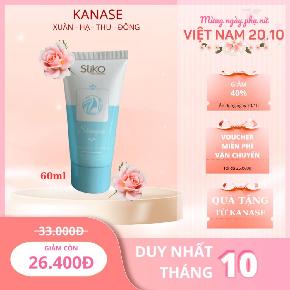 Dầu Gội Sliko 60ml Hương Nước Hoa Dưỡng Tóc Xơ Rối Dành Cho Nam Và Nữ