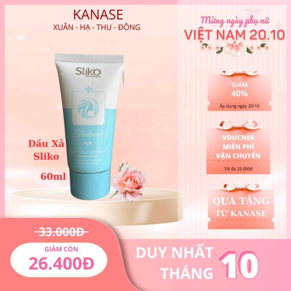 Dầu Xả Sliko 60ml Hương Nước Hoa Dướng Tóc Xơ Rối Chuẩn Salon Dành Cho Nam Nữ