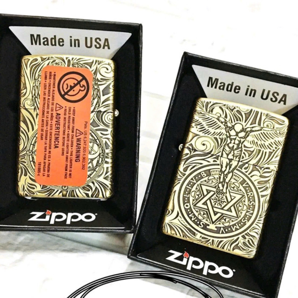 Vỏ Zippo Chính Hãng Mỹ Đồng Khối - Vỏ Zippo Amor Chủ Đề Người Giám Hộ - Tặng kèm ruột trùng vỏ (KHÔN