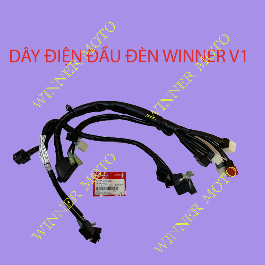 Dây điện đầu đen pha xe winner