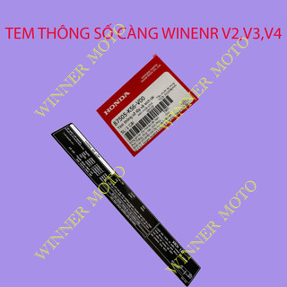TEM THÔNG SỐ GẮP XE WINNER, WINNER X