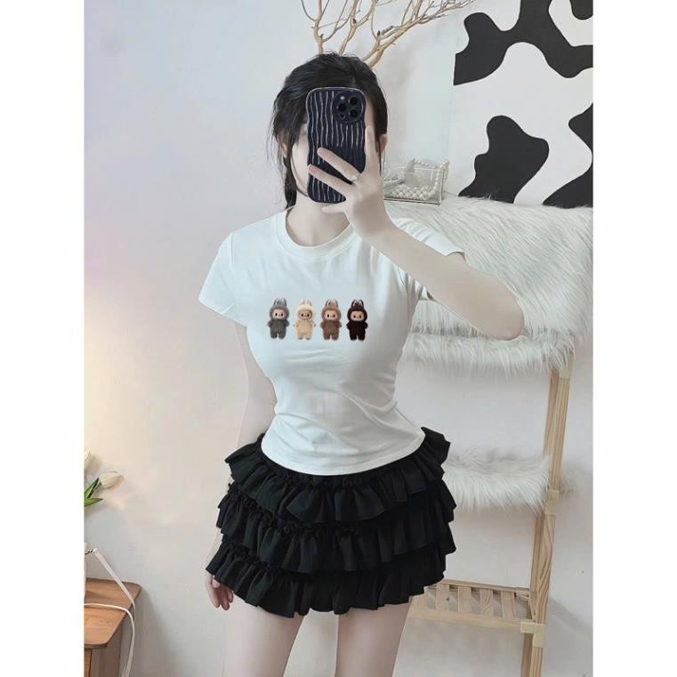 ÁO CROPTOP IN 4 con lu xu bu Lomon