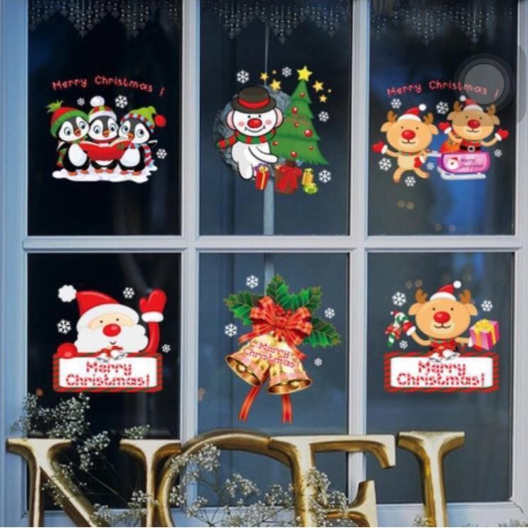 Decal dán tường , dán kính Noel 3