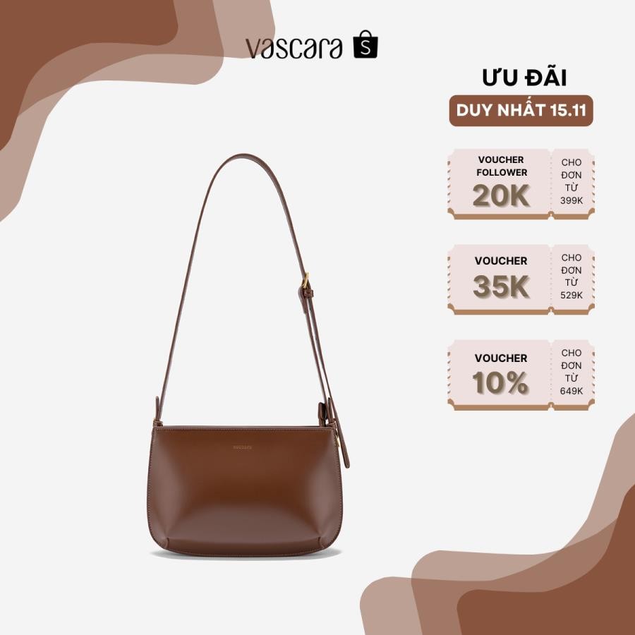 Vascara Túi Đeo Vai Ngăn Đôi Minimalism - CLU 0128