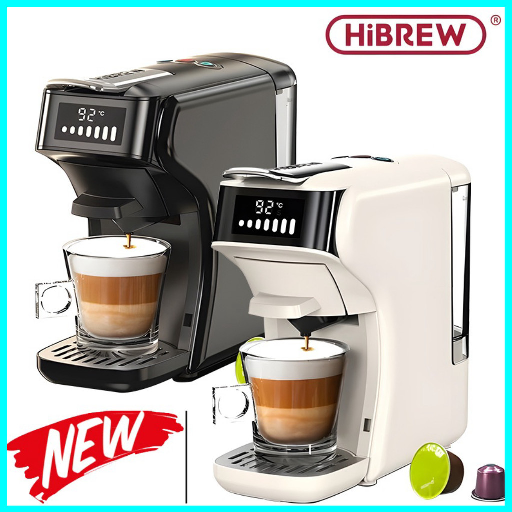 Máy Pha Cà Phê 6 trong 1 HiBREW H1B Espresso Viên Nén Thương Hiệu cao cấp Mỹ, Áp Suất 20 bar, 1450W