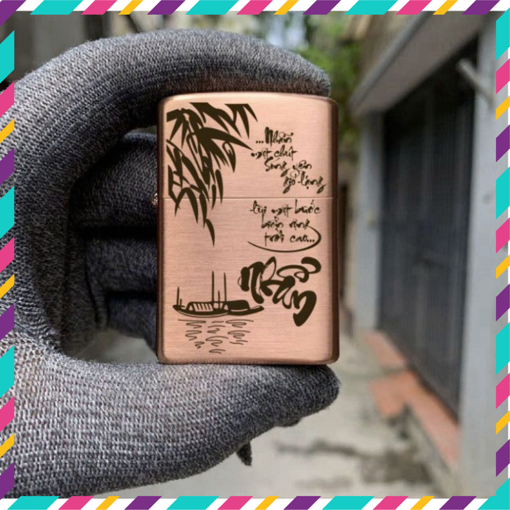 Vỏ Zippo hàng hiệu Usa Đồng Đỏ Coppi - Vỏ Zippo giá khá mềm vấn đề Nhẫn