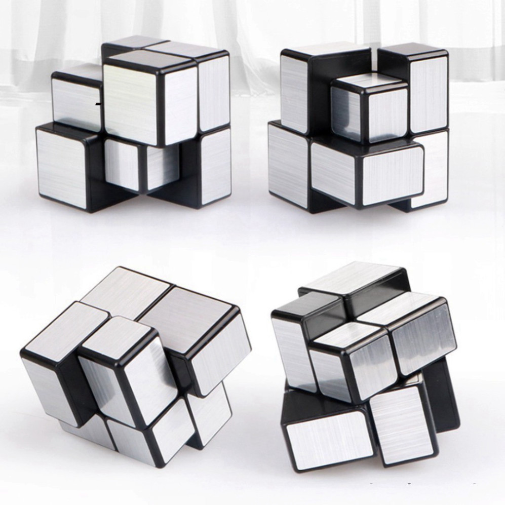 Qiyi Mirror Cube 2x2x2 Speed Cube Golden/Silver Mirror Blocks Puzzle Toys Khối Rubik