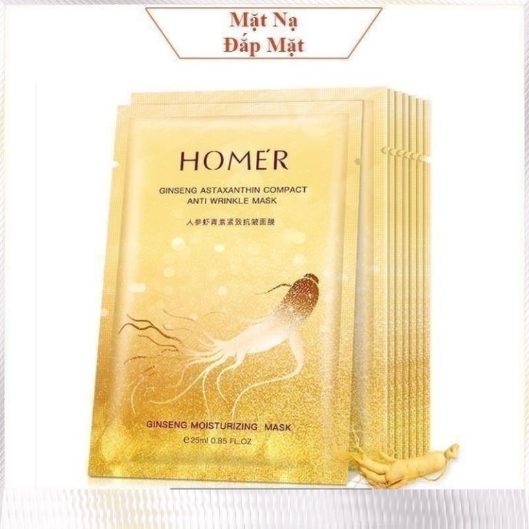 Mặt nạ nhân sâm Homer Ginseng Astaxanthin Compact Anti Wrinkle Mask ggm10