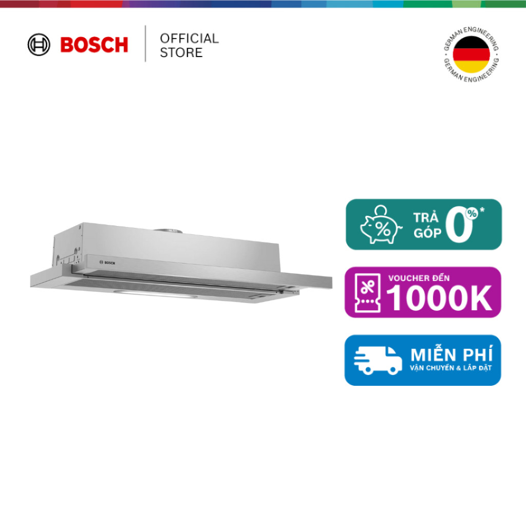 25.03 - 27.03 | Voucher Shopee lên đến 3tr | Máy hút mùi âm tủ Bosch DFT93AC50- Series 4 (90cm) - Hà