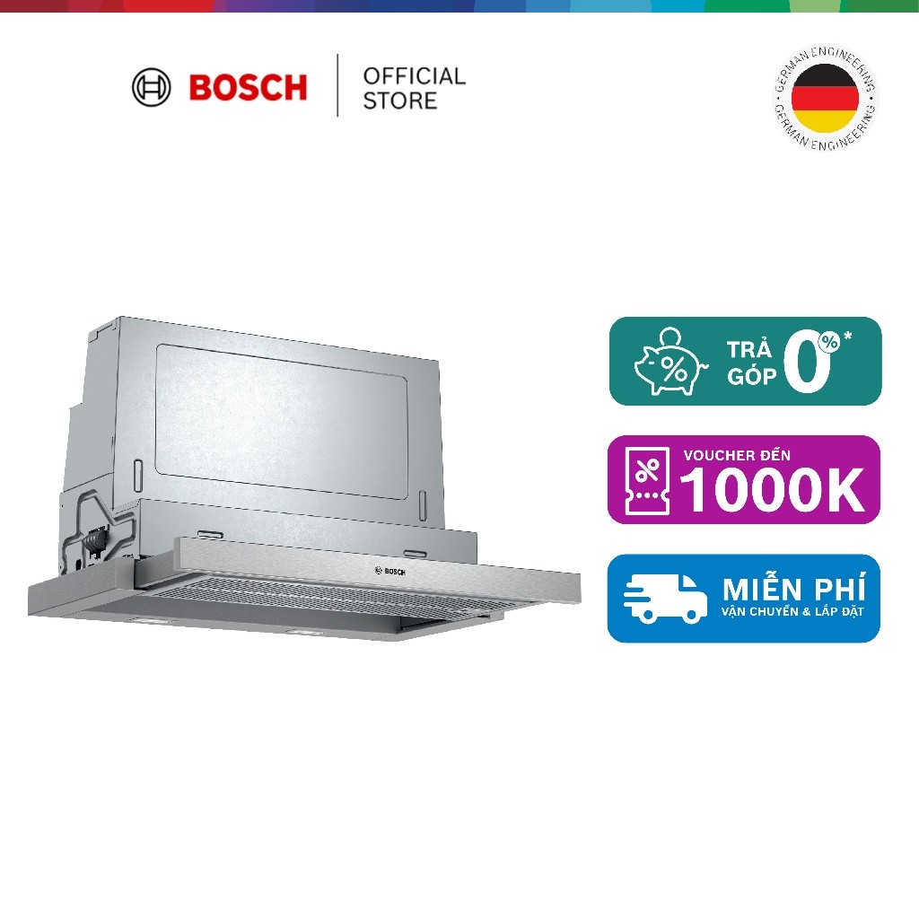 [15-17.01] Voucher Shopee đến 3TR| Máy hút mùi âm tủ Bosch DFS067A51B - Series 4 (60cm) - Hàng chính